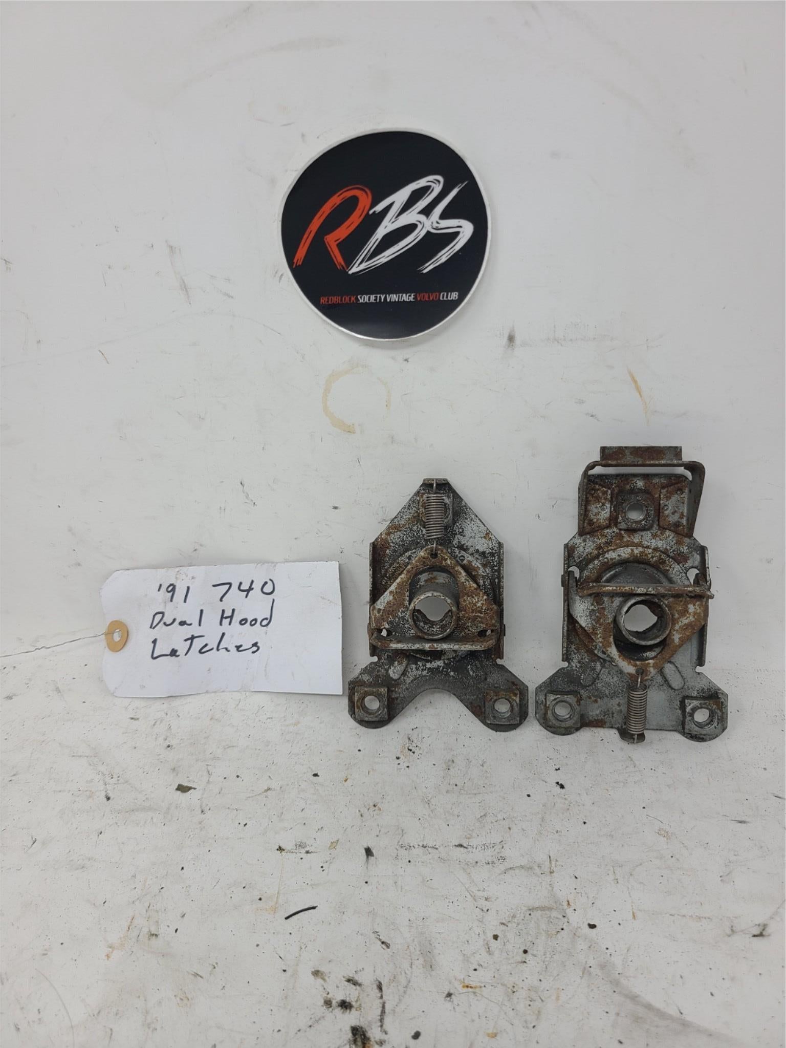 Volvo 740 760 940 Dual Hood Latch Pair OEM 1988–1992 Left & Right