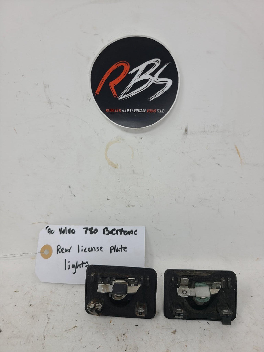 Volvo 780 Bertone Rear License Plate Light Set OEM Sidler 2282149 1986–1991