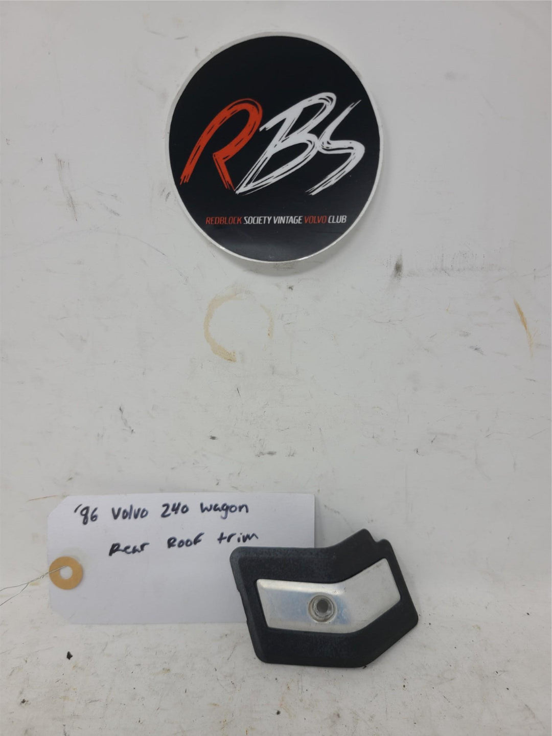 Volvo 240 Wagon Rear Roof Corner Trim OEM 1986 Estate Roof End Cap Black