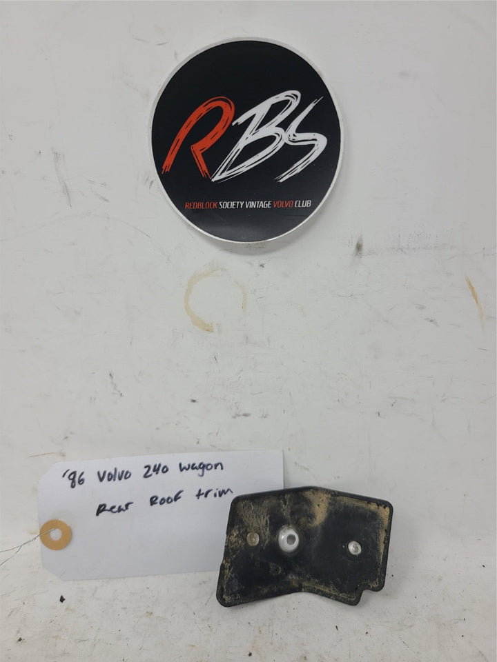 Volvo 240 Wagon Rear Roof Corner Trim OEM 1986 Estate Roof End Cap Black