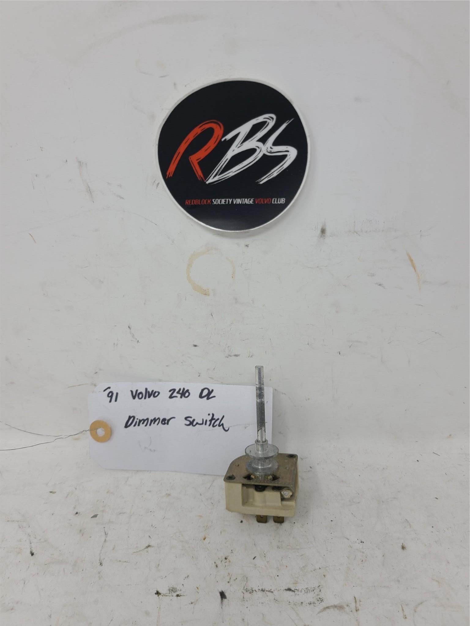 Volvo 240 DL Dashboard Dimmer Switch OEM 1307409 1991 Light