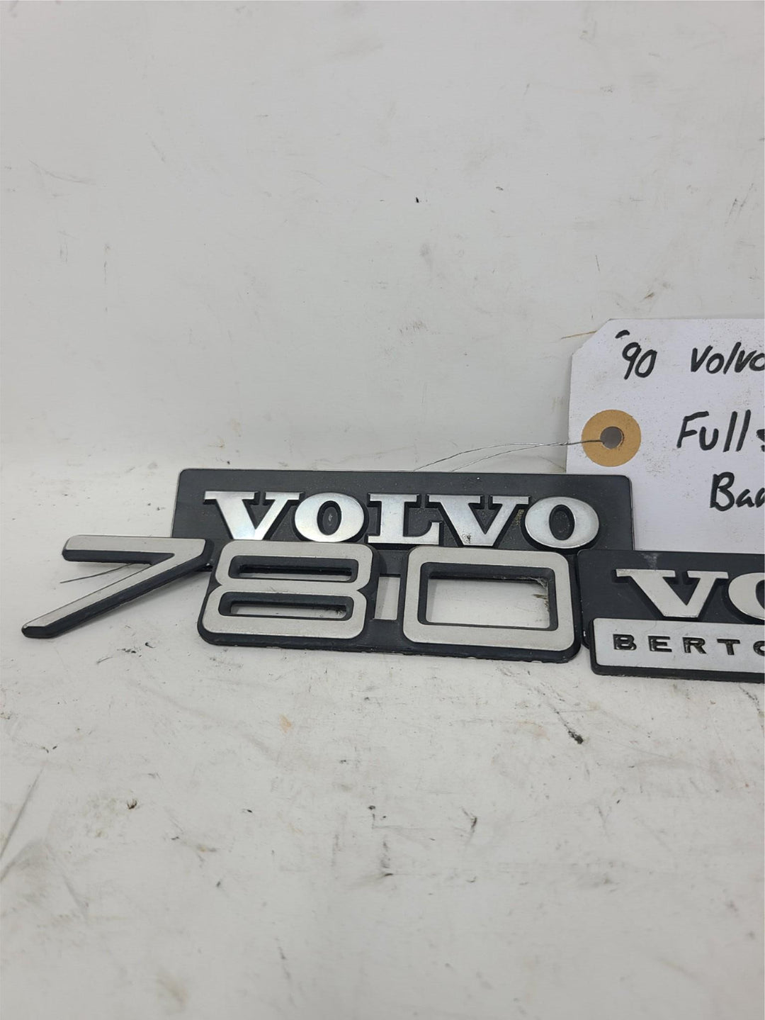 Volvo 780 Bertone Rear Emblem Set VOLVO 780 BERTONE Badges OEM 1990 Full Set