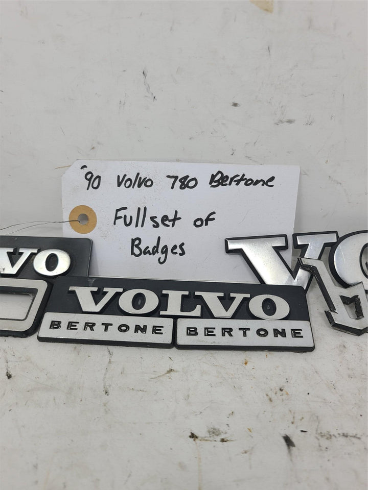 Volvo 780 Bertone Rear Emblem Set VOLVO 780 BERTONE Badges OEM 1990 Full Set