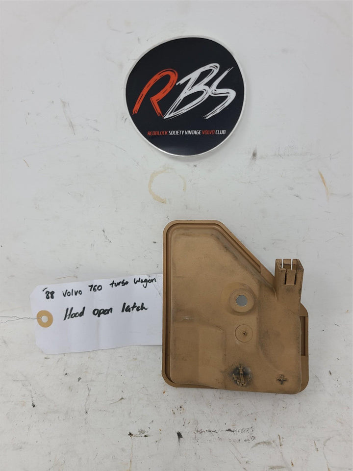 Volvo 760 Turbo Wagon Hood Release Handle Tan Interior OEM 1988 Pull Latch