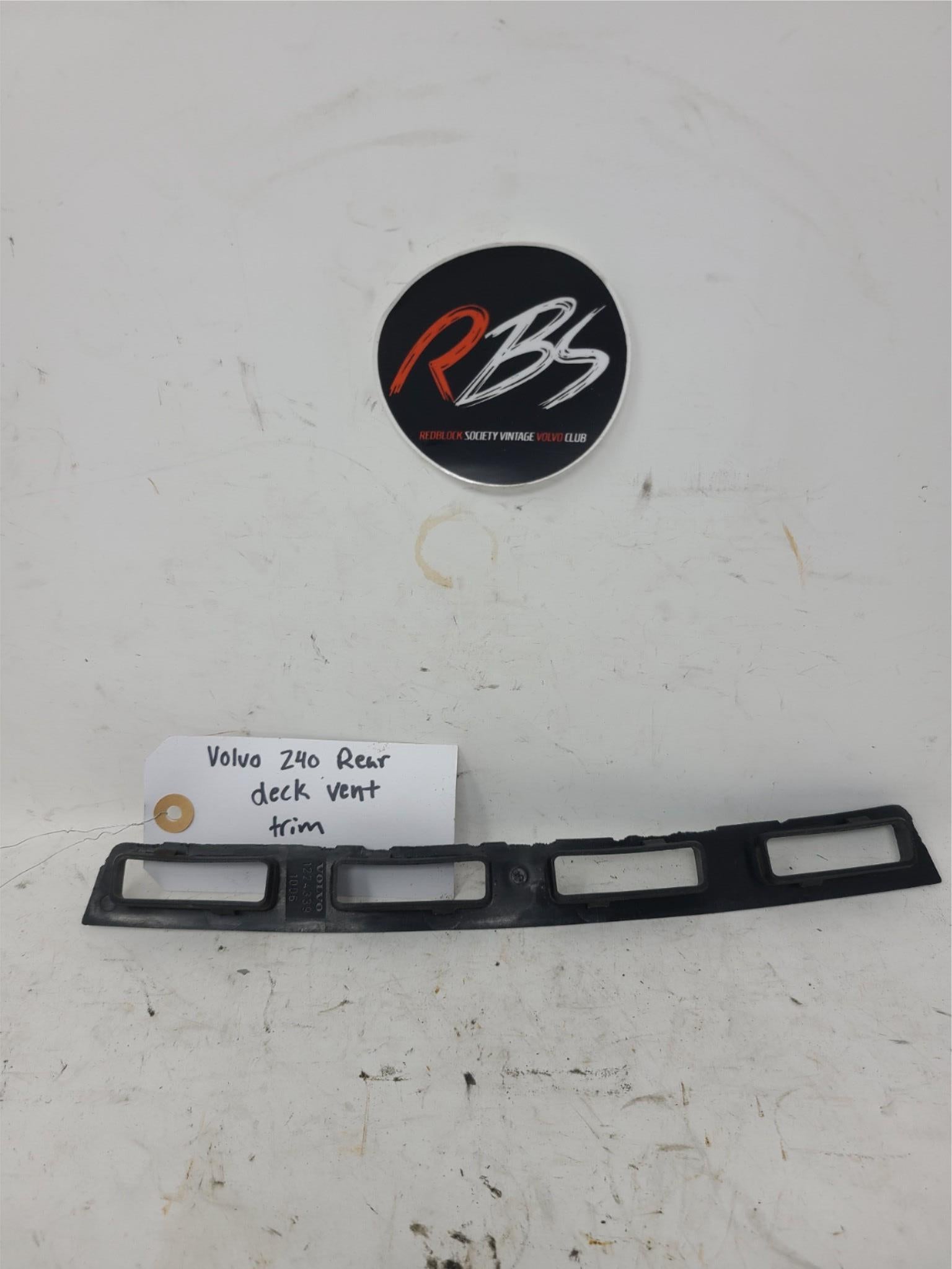 Volvo 240 Rear Deck Vent Trim Black OEM 1981–1993 Interior Grille Pane ...