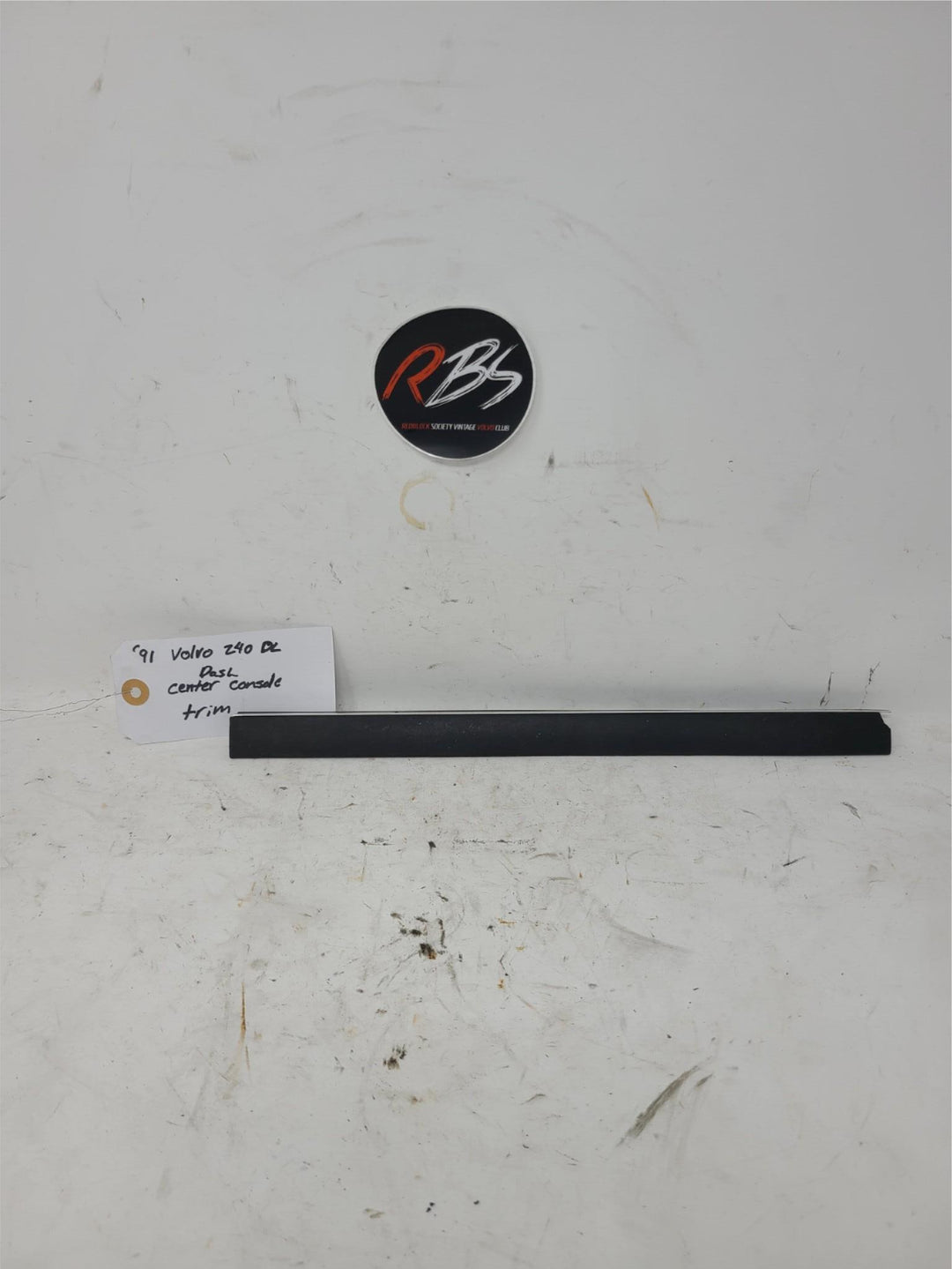 Volvo 240 DL Center Console Dash Trim Panel OEM 1991 Black Interior Strip