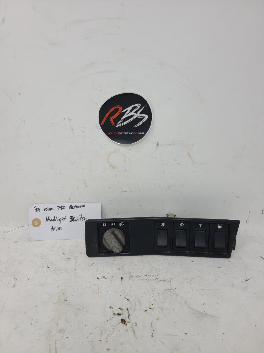 Volvo 780 Bertone Headlight Switch & Trim Panel OEM 1989 Fog Defrost Controls