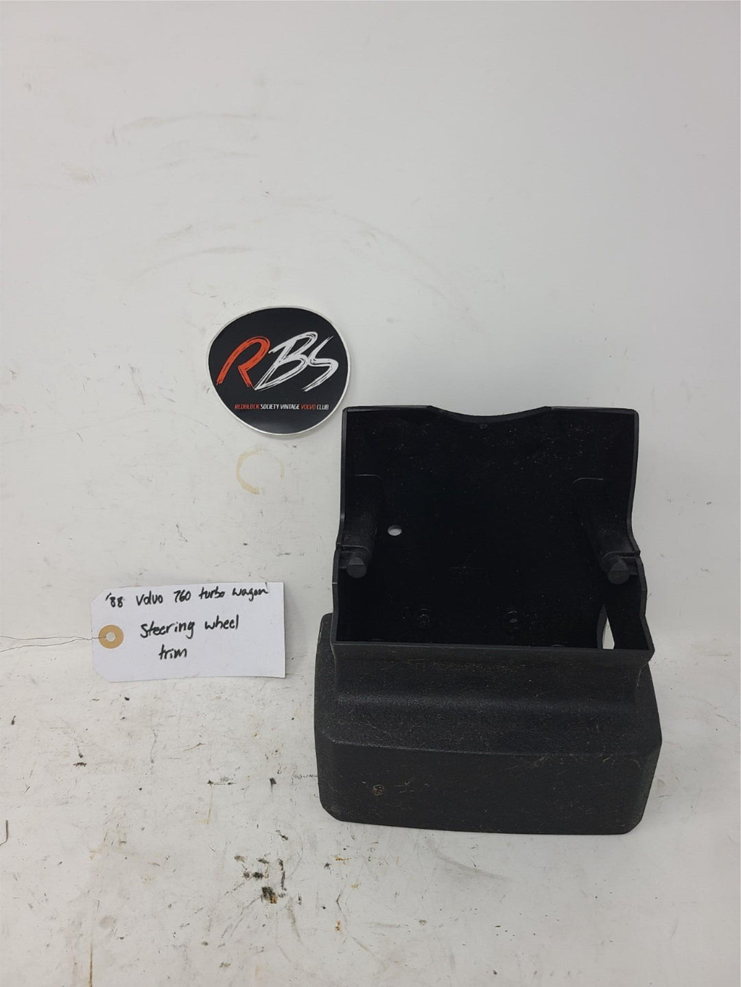 Volvo 760 Turbo Wagon Steering Column Trim Cover OEM 1988 Black Plastic