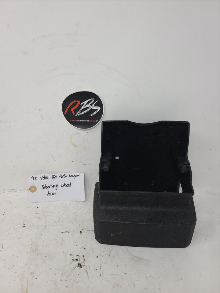 Volvo 760 Turbo Wagon Steering Column Trim Cover OEM 1988 Black Plastic