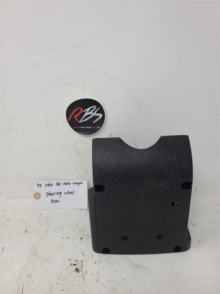 Volvo 760 Turbo Wagon Steering Column Trim Cover OEM 1988 Black Plastic
