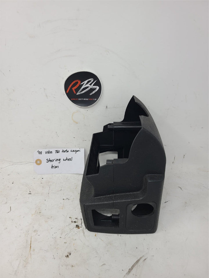 Volvo 760 Turbo Wagon Steering Column Trim Cover OEM 1988 Black Plastic