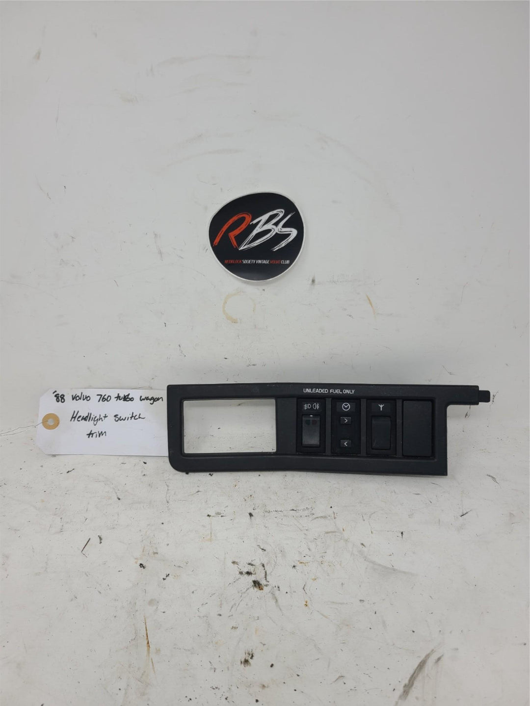 Volvo 760 Turbo Wagon Headlight Switch Trim Panel OEM 1988 Dash Bezel