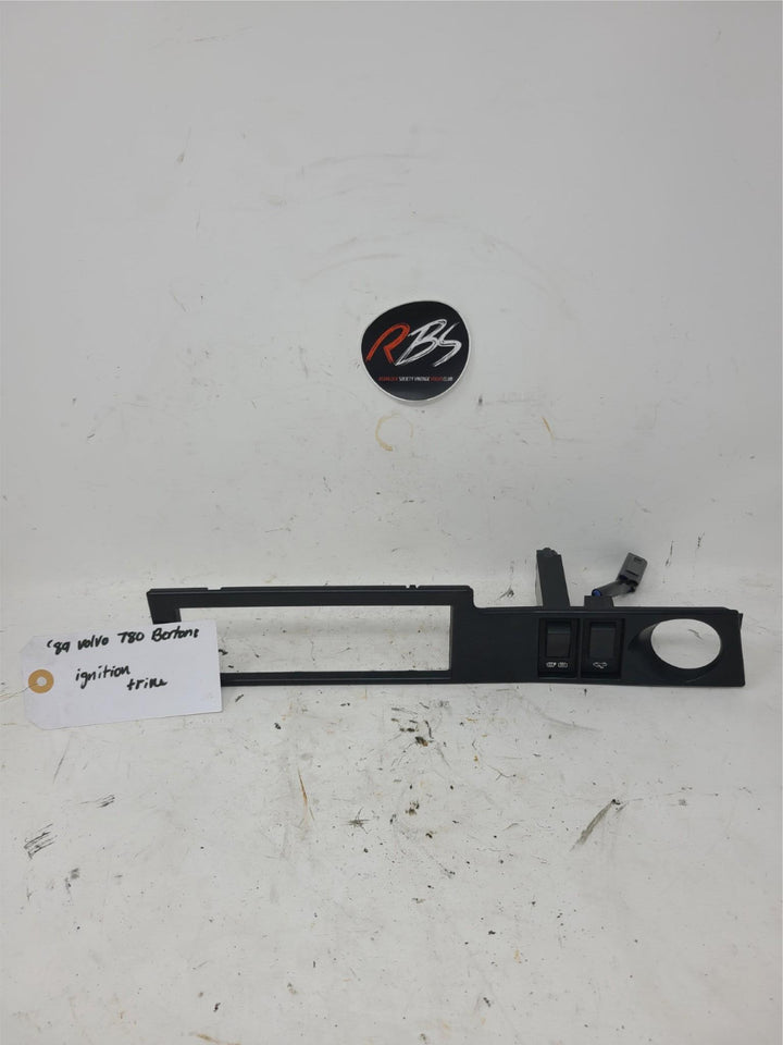 Volvo 780 Bertone Ignition Trim Panel Dash Bezel OEM 1989 w/ Switch Connectors