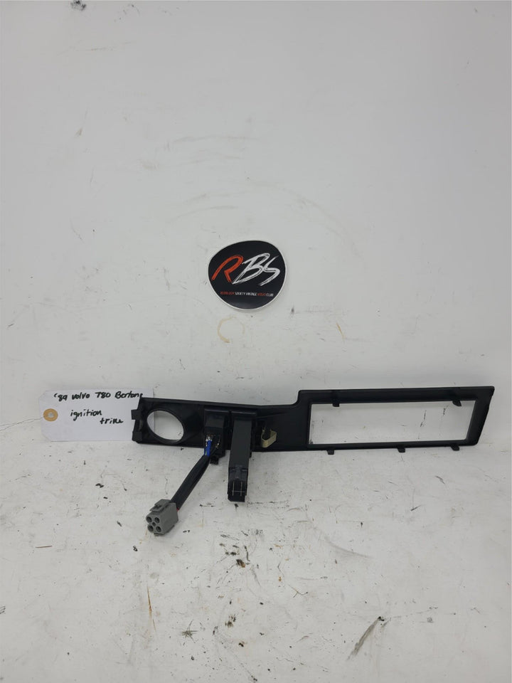Volvo 780 Bertone Ignition Trim Panel Dash Bezel OEM 1989 w/ Switch Connectors