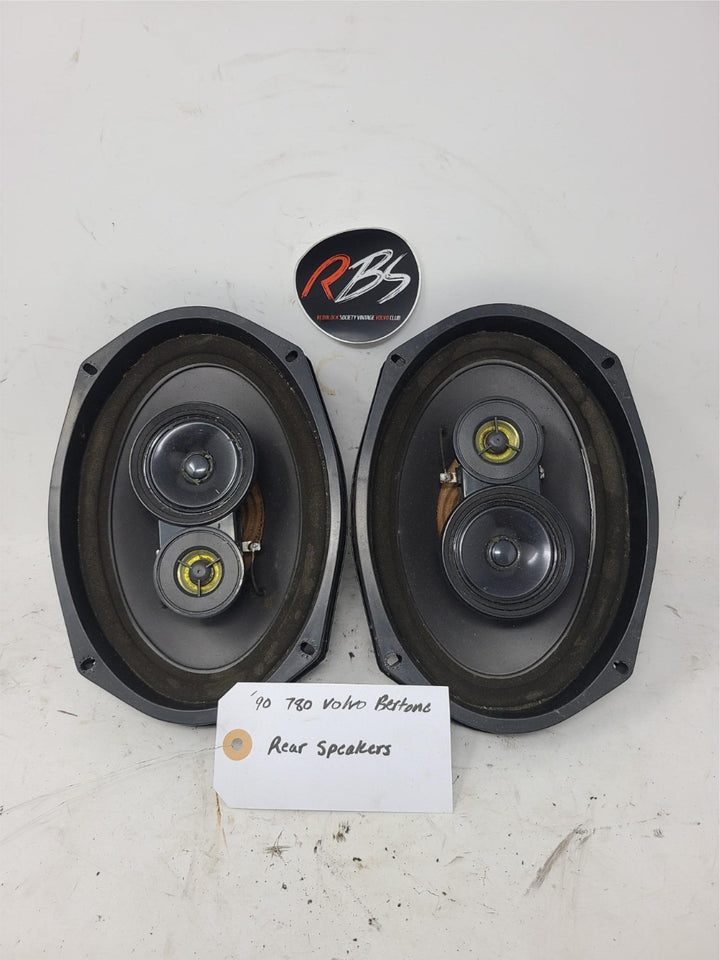 Volvo 780 Bertone Rear Speakers Pair OEM 6x9 3-Way 4 Ohm Optimus 12-1719