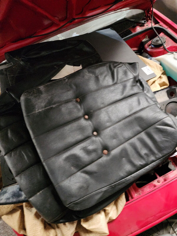 Genuine Volvo 240 Black Leather Front Seats Cover Set 245 244 242 TURBO RARE