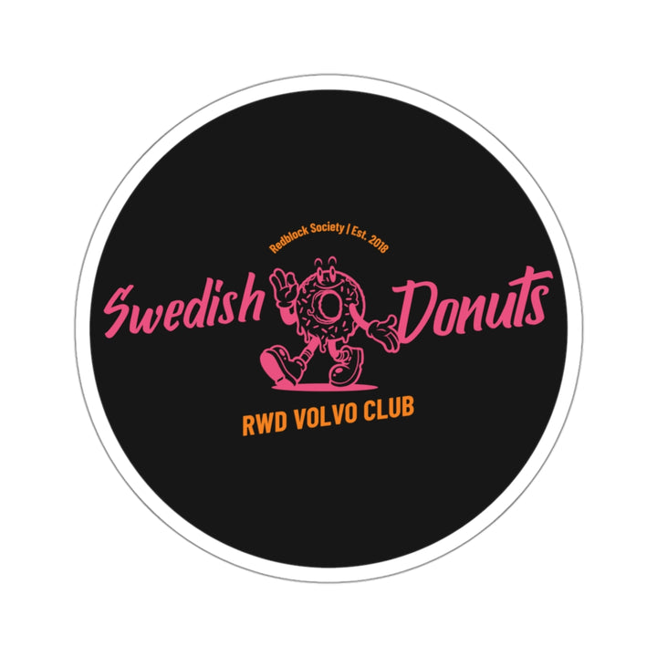Swedish Donuts Black Sticker