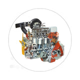 Redblock Engine B20 Vintage Sticker