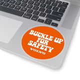 "Buckle Up" Orange White Kiss Cut Sticker