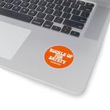 "Buckle Up" Orange White Kiss Cut Sticker