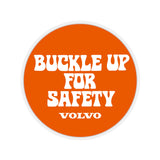 "Buckle Up" Orange White Kiss Cut Sticker